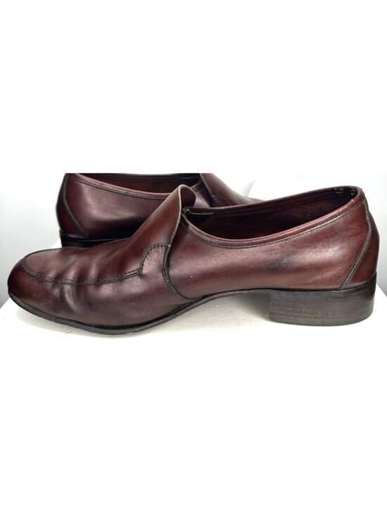 Bally Luxury Mens 9.5E Leather Loafers Toreto Slip On Dark Brown Square Toe main image 5